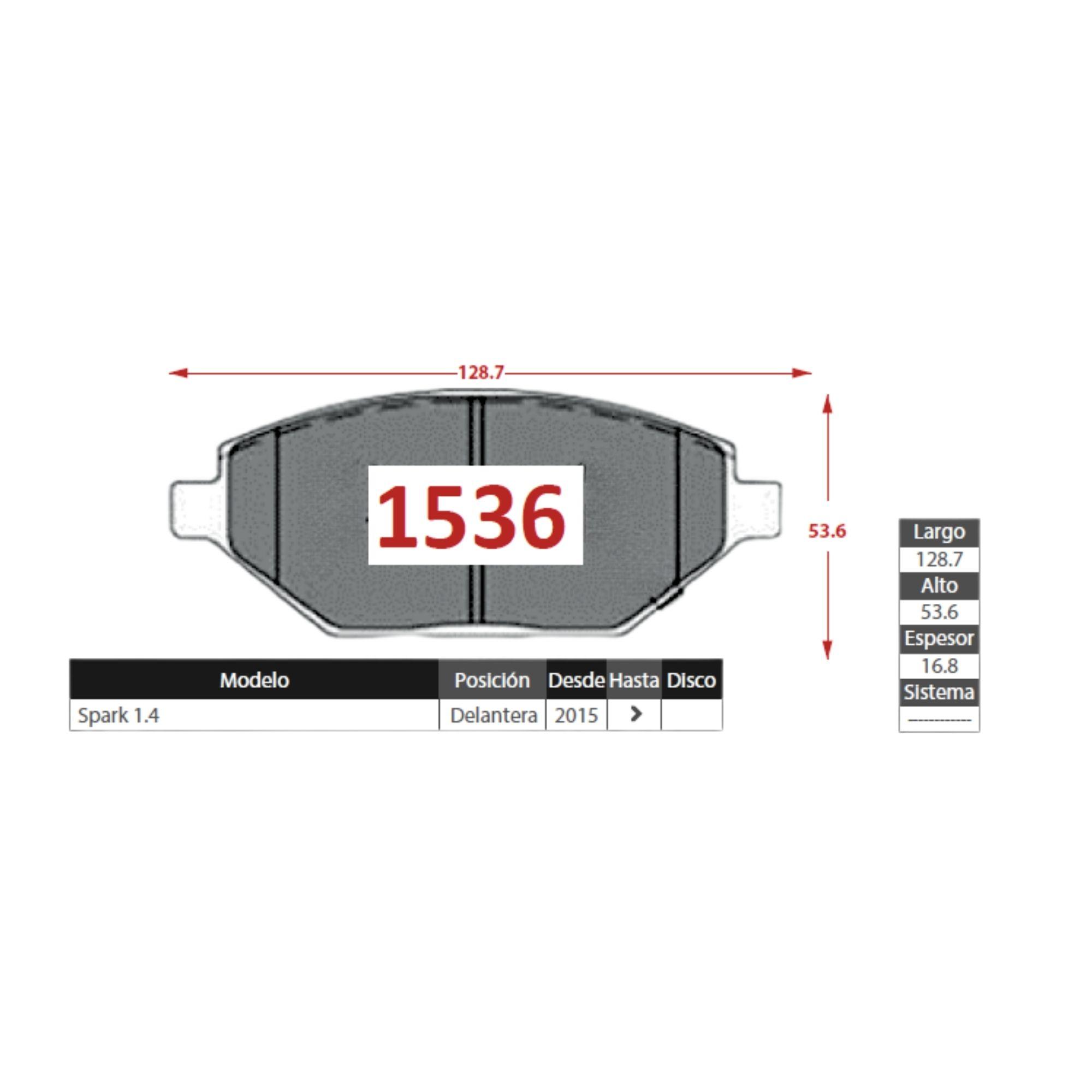 Pastillas de freno Delanteras Chevrolet Spark 1.4 2015-2022 Senfineco Alemanas-1