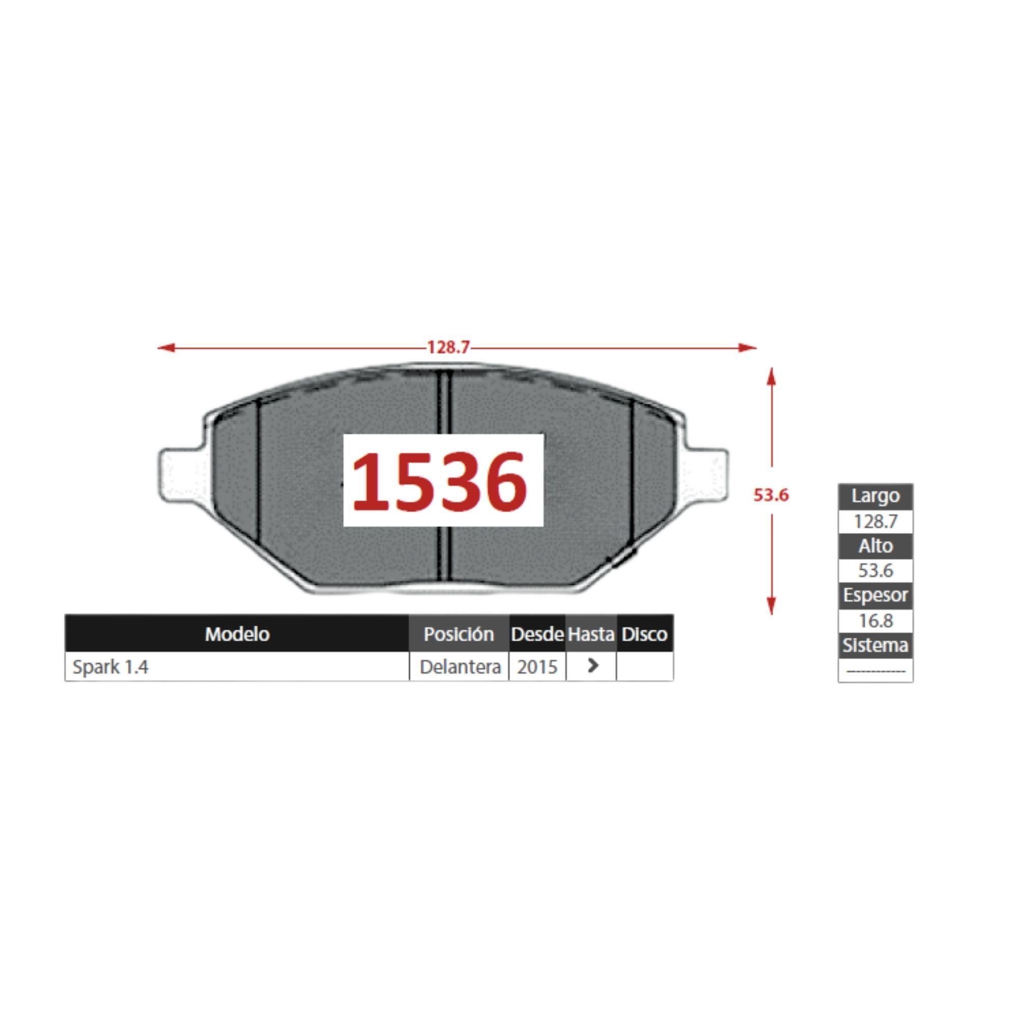 Pastillas de freno Delanteras Chevrolet Spark 1.4 2015-2022 Senfineco Alemanas-1