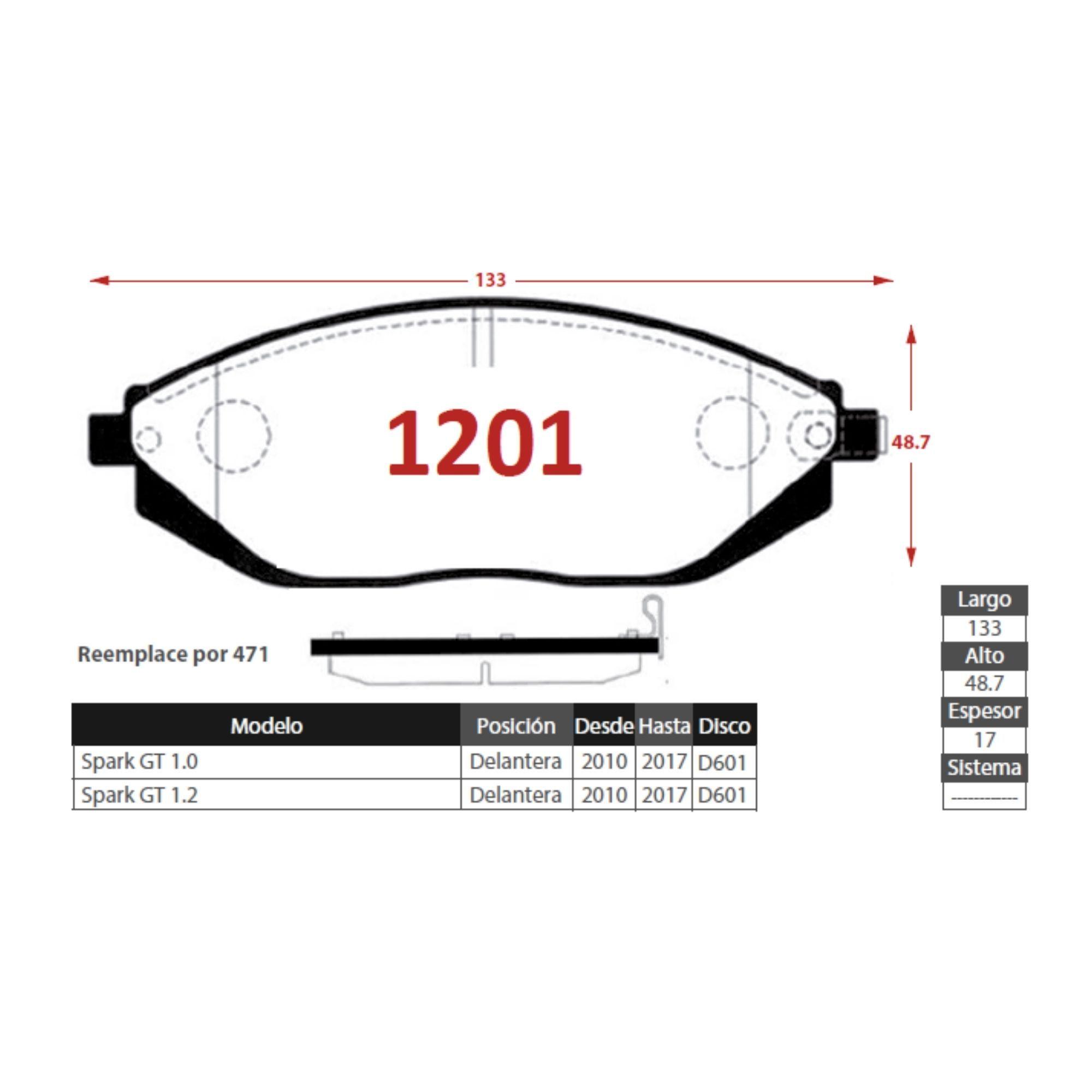 Pastillas de freno Delanteras Chevrolet Aveo 3 1.4 2008-2017 Senfineco Alemanas-2