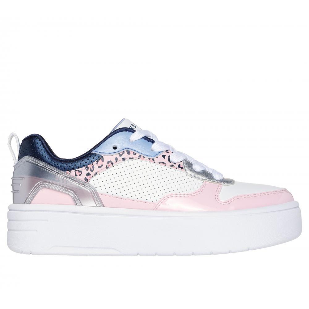 Zapatilla Niña Court High Shine Chic Blanco Skechers-0