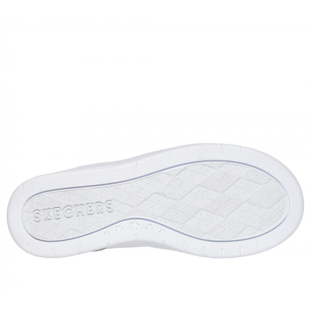Zapatilla Niña Court High Shine Chic Blanco Skechers-2