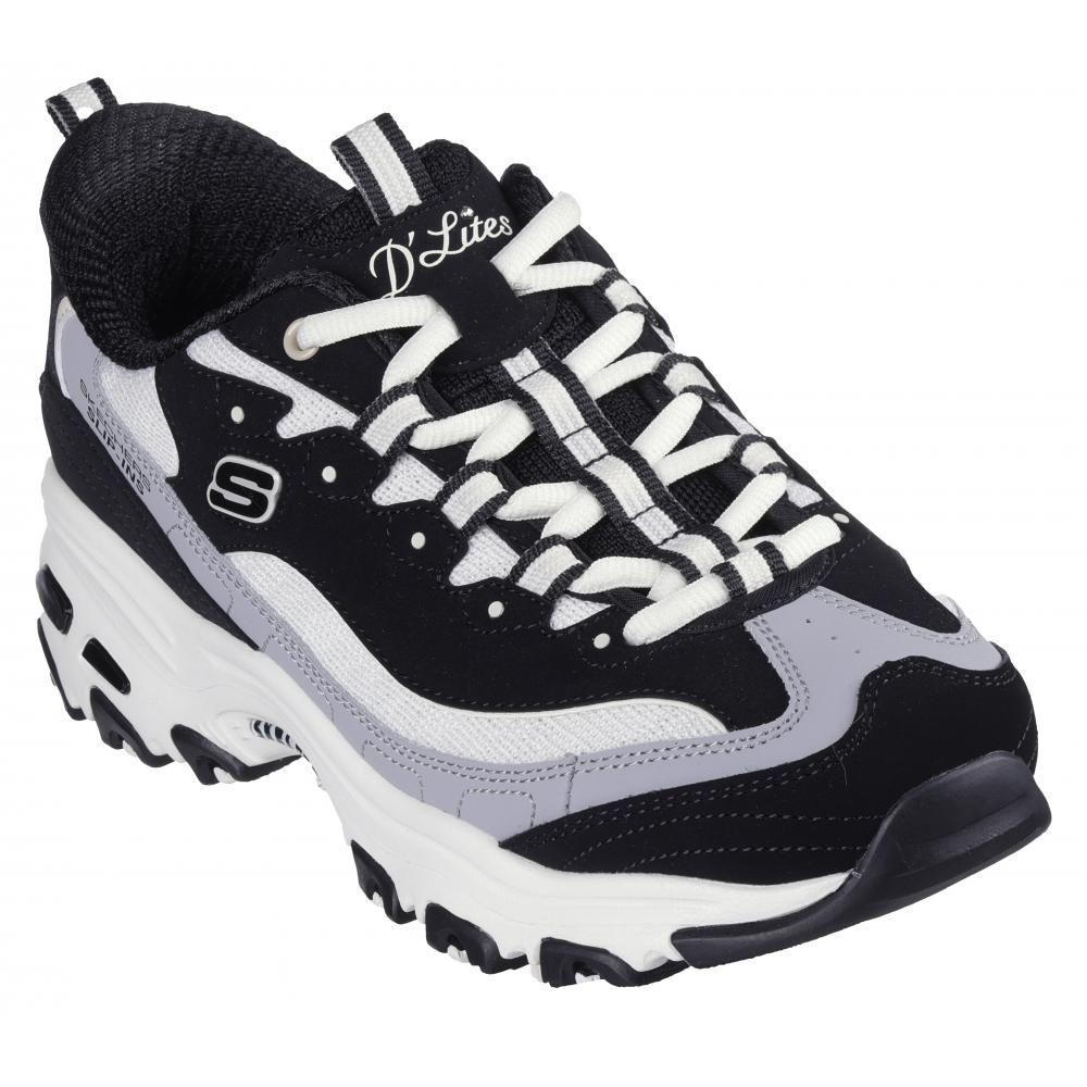 Zapatilla Mujer D'LitesSmooth Nostalgia Negro Skechers-4