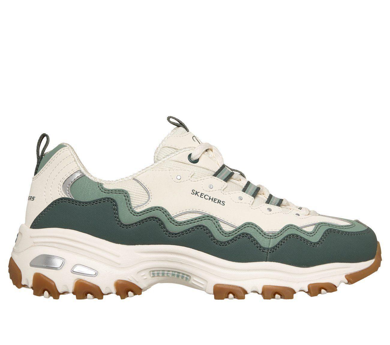 Zapatillas Mujer D'Lites Beige Verde Skechers-0
