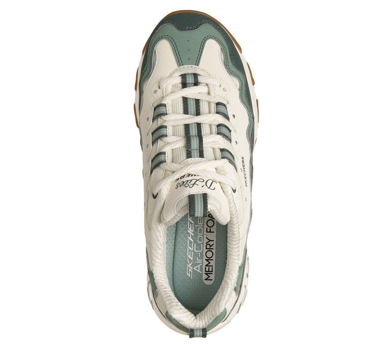 Zapatillas Mujer D'Lites Beige Verde Skechers-1