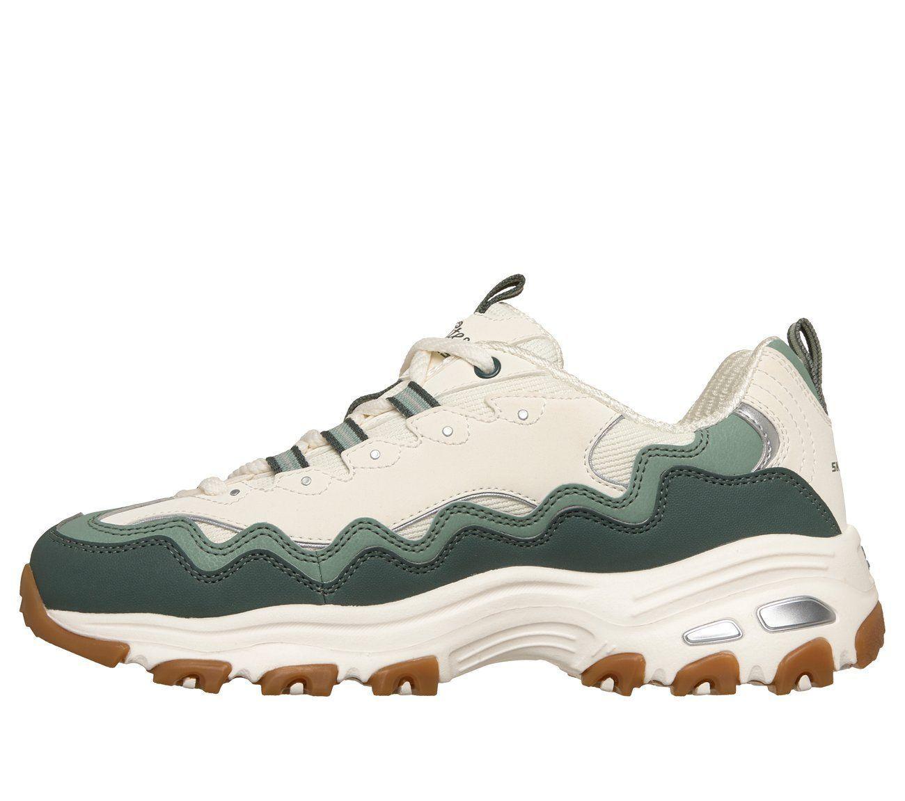 Zapatillas Mujer D'Lites Beige Verde Skechers-5