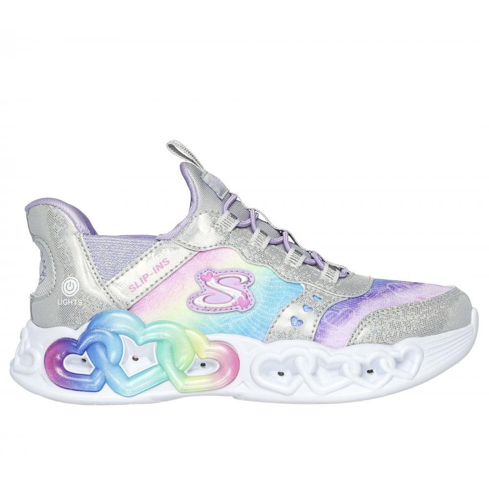 Zapatilla Niña Skechers Slip-ins: Infinite Heart Lights Gris-0