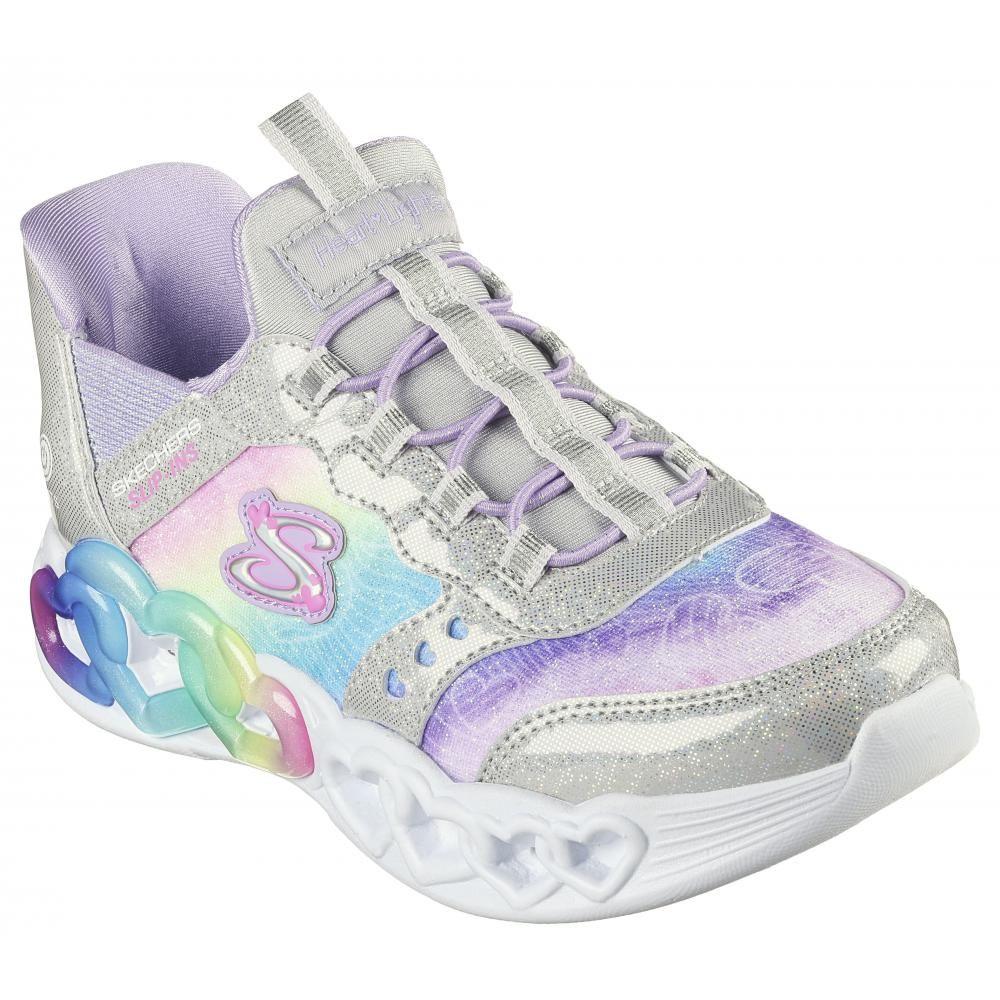 Zapatilla Niña Skechers Slip-ins: Infinite Heart Lights Gris-4