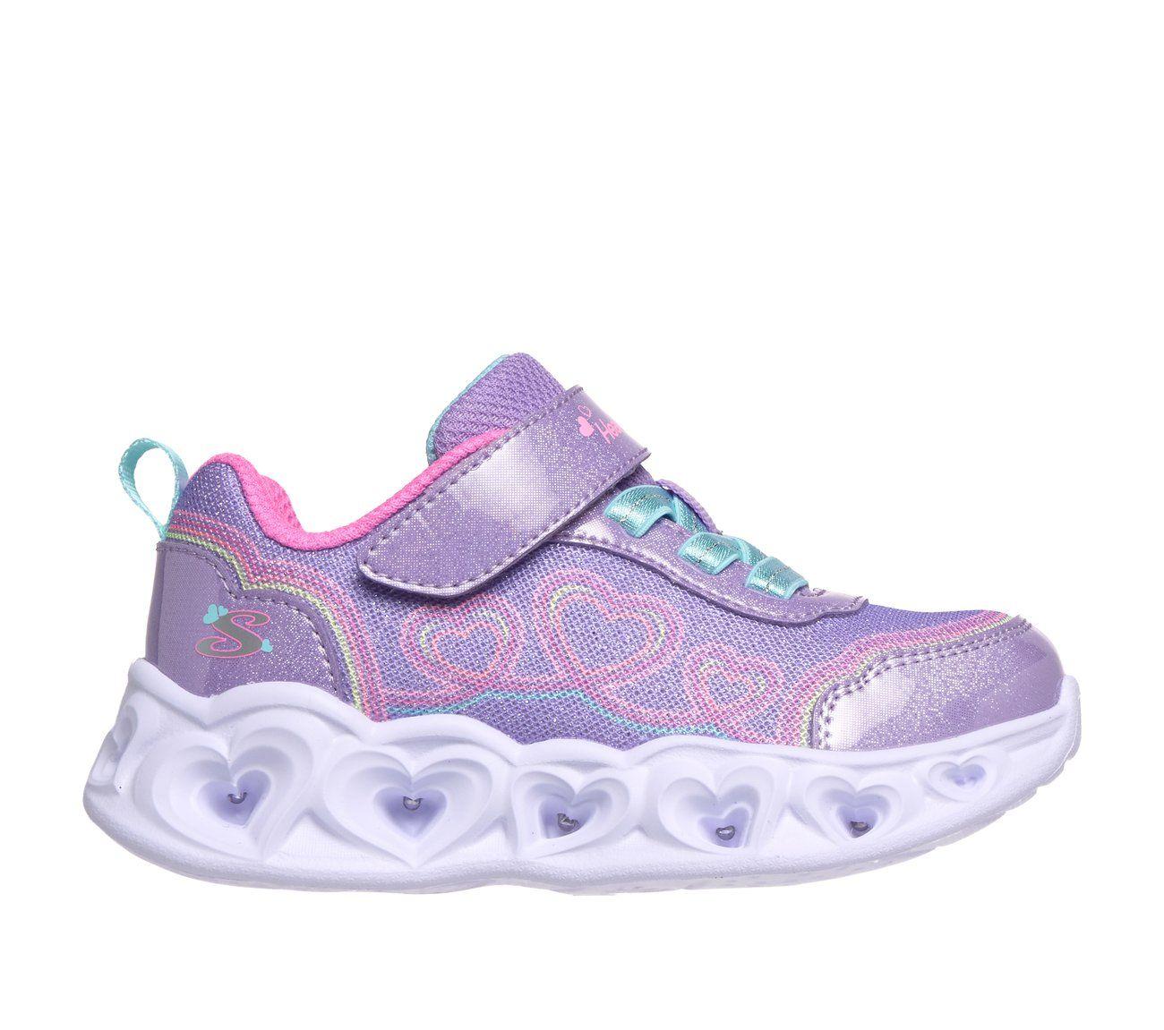 Zapatillas Niña-Infant Heart Lights Lavanda Skechers-0