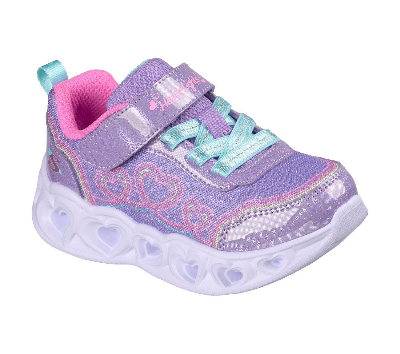 Zapatillas Niña-Infant Heart Lights Lavanda Skechers-1