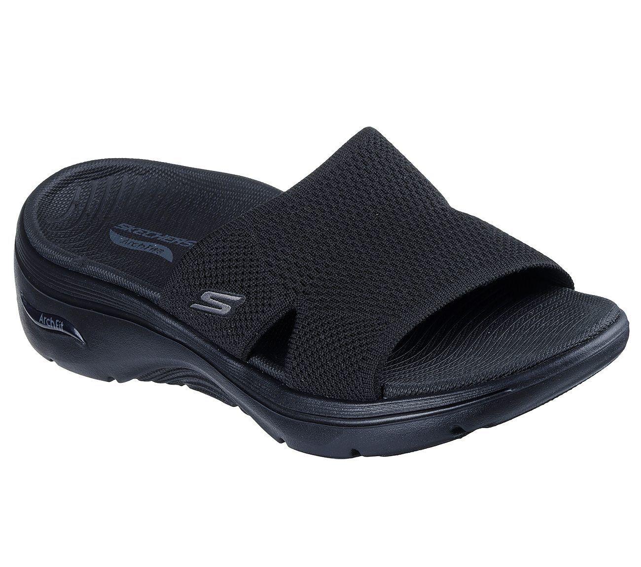 Sandalias Skechers Mujer Slip-Ins Go Walk Arch Fit 2.0 Negro-5