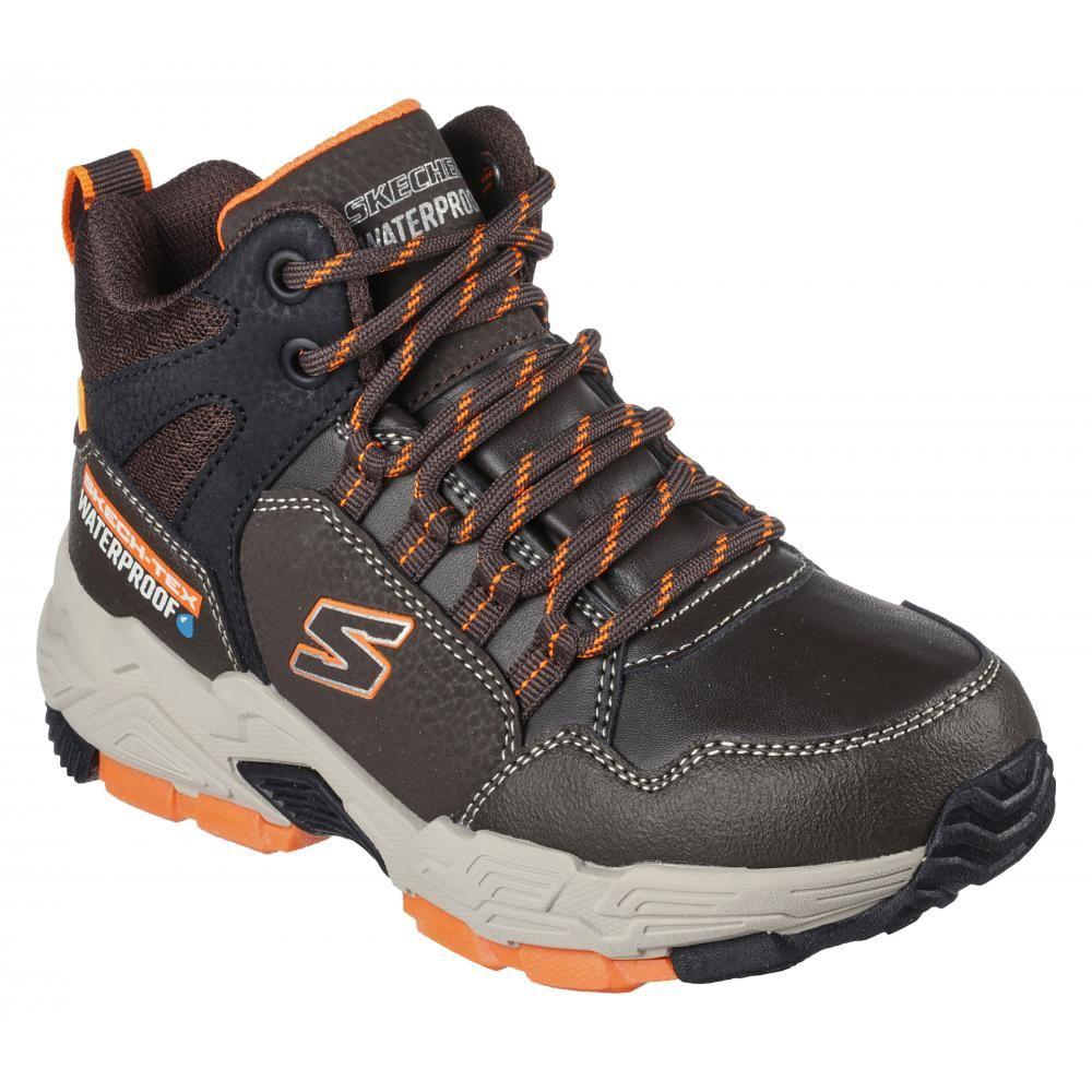 Botín Niño Drollix Brindor Café Skechers-4