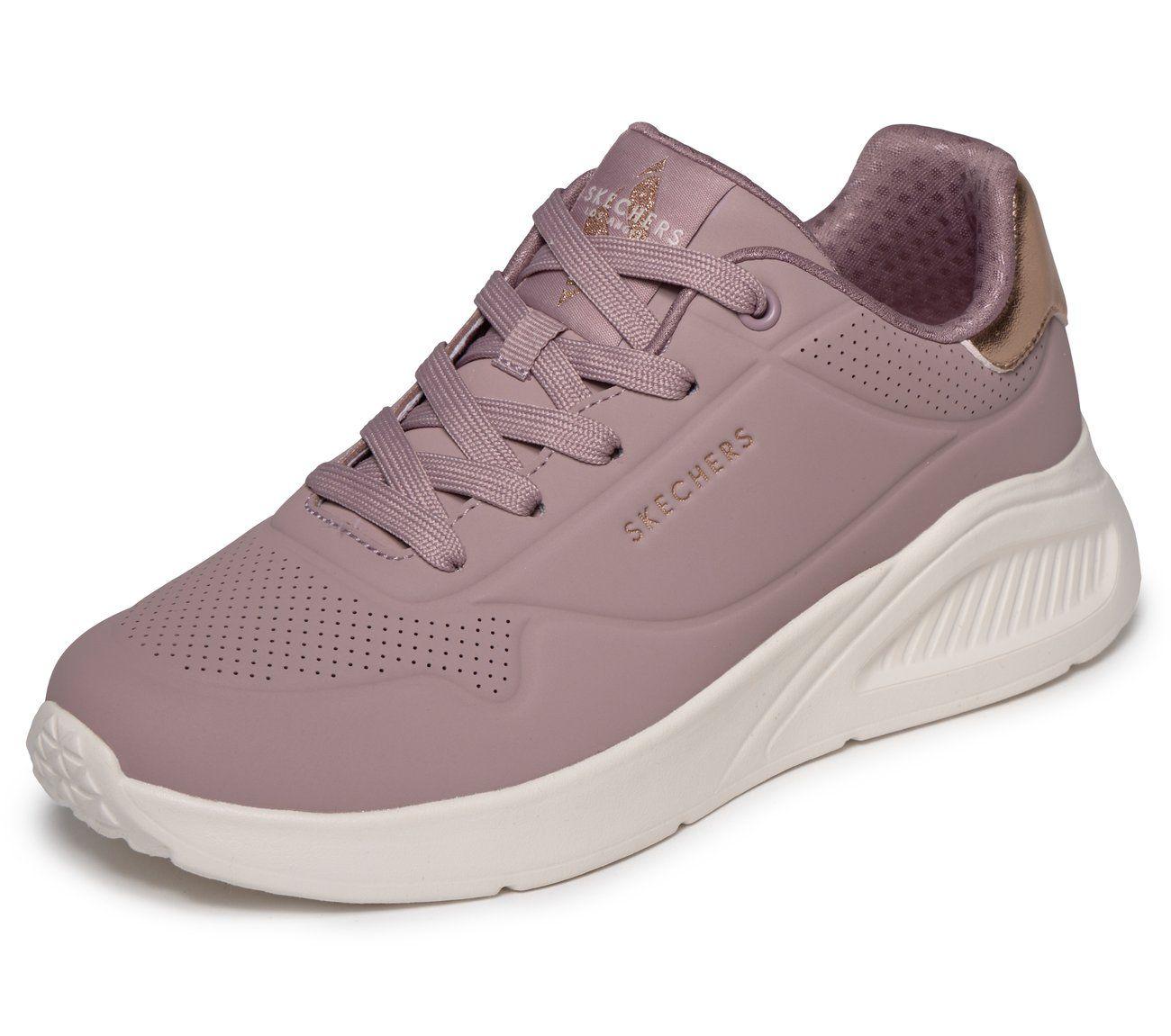 Zapatillas Mujer Uno Lite Shimmer Along Malva Skechers-4