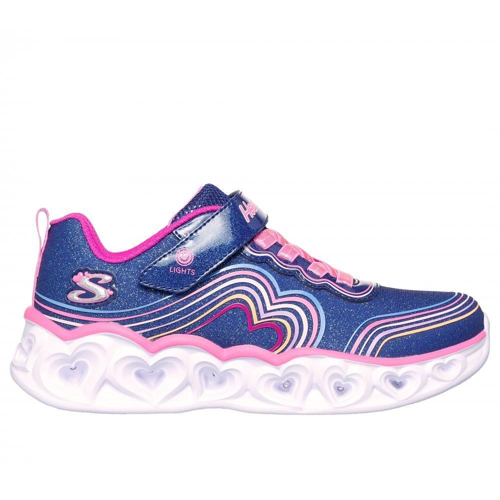 Zapatilla Niña Heart Lights Retro Hearts Navy Skechers-0