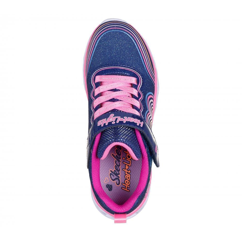 Zapatilla Niña Heart Lights Retro Hearts Navy Skechers-1