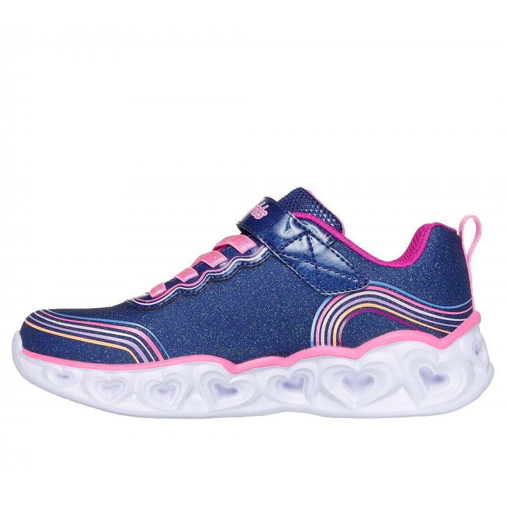 Zapatilla Niña Heart Lights Retro Hearts Navy Skechers-3