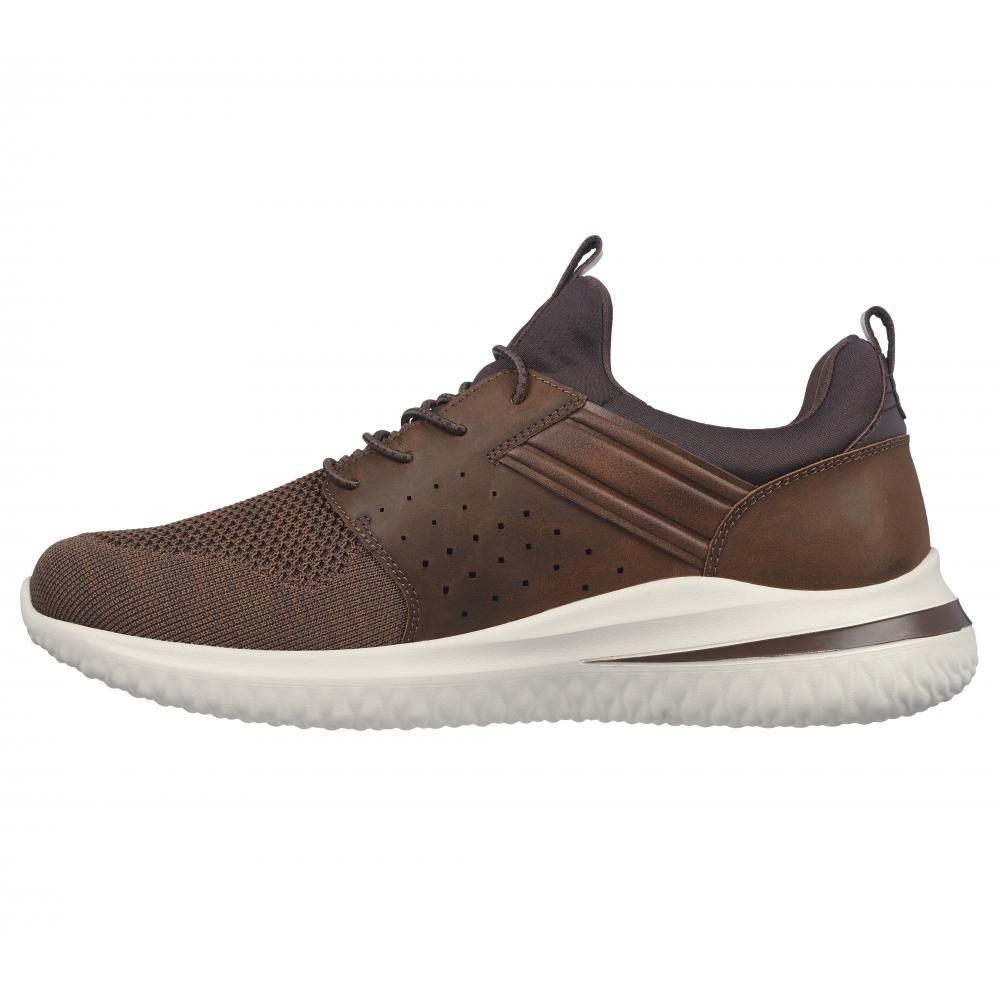 Zapato Hombre Delson 3.0 Cicada Café DB Skechers-3