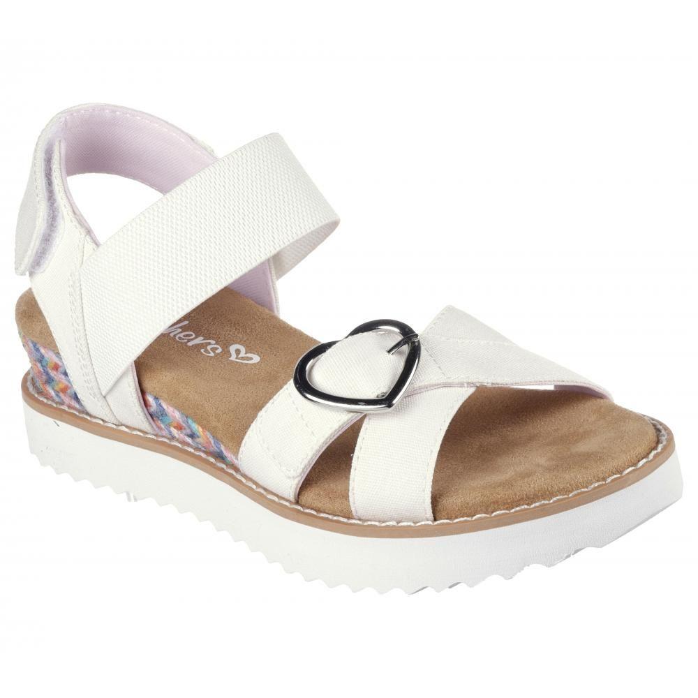 Sandalia Niña Miss Desert Kiss Hi Blanco Skechers-4