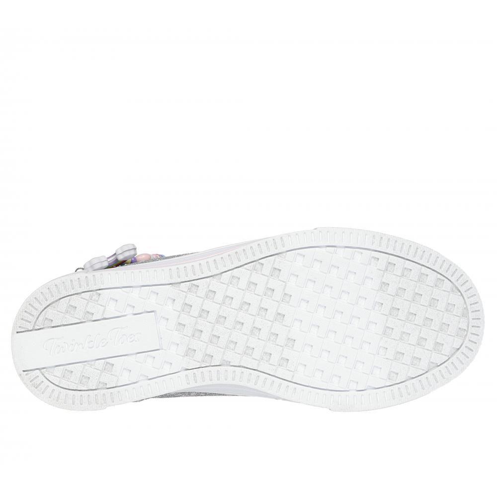Zapatilla Niña Twinkle Sparks Charm Bestie Gris Skechers-2