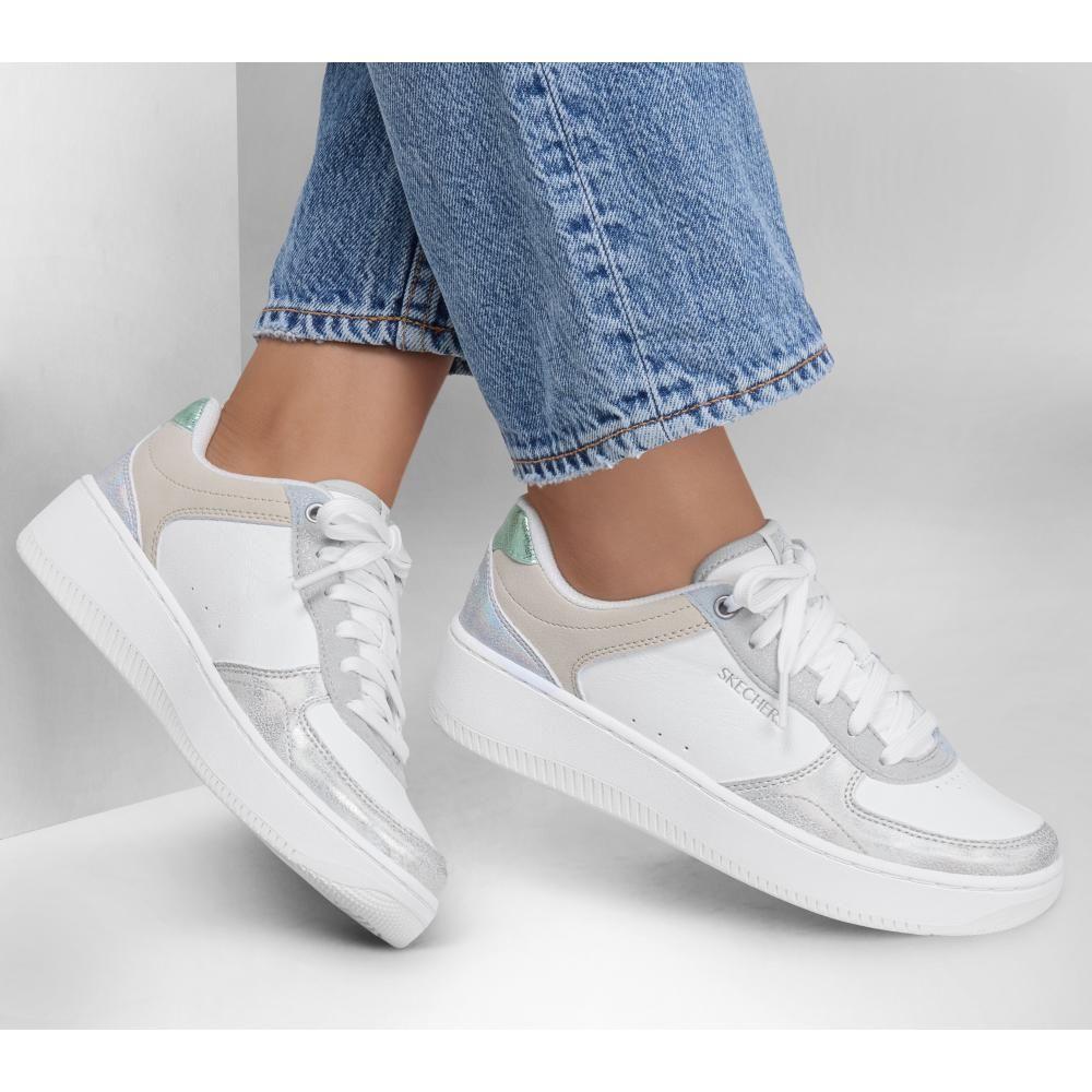 Zapatilla Mujer Sport Court 2.0Pretty Factor Blanco Skechers-1