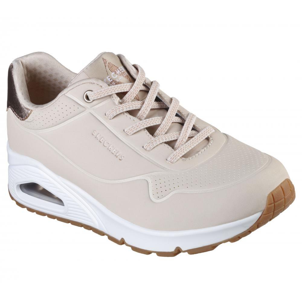 Zapatilla Mujer Uno Shimmer Away Beige Skechers-5