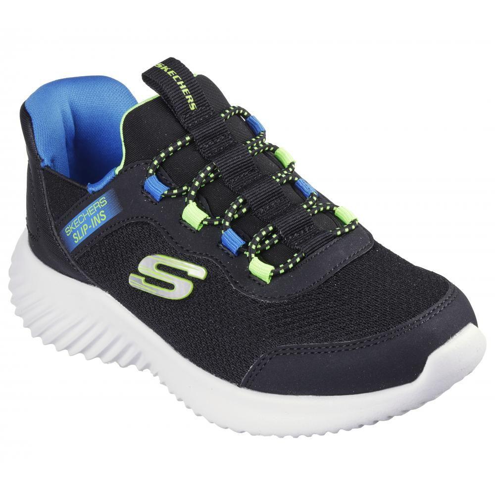 Zapatilla Niño Skechers Slip-ins: Bounder Negro-4