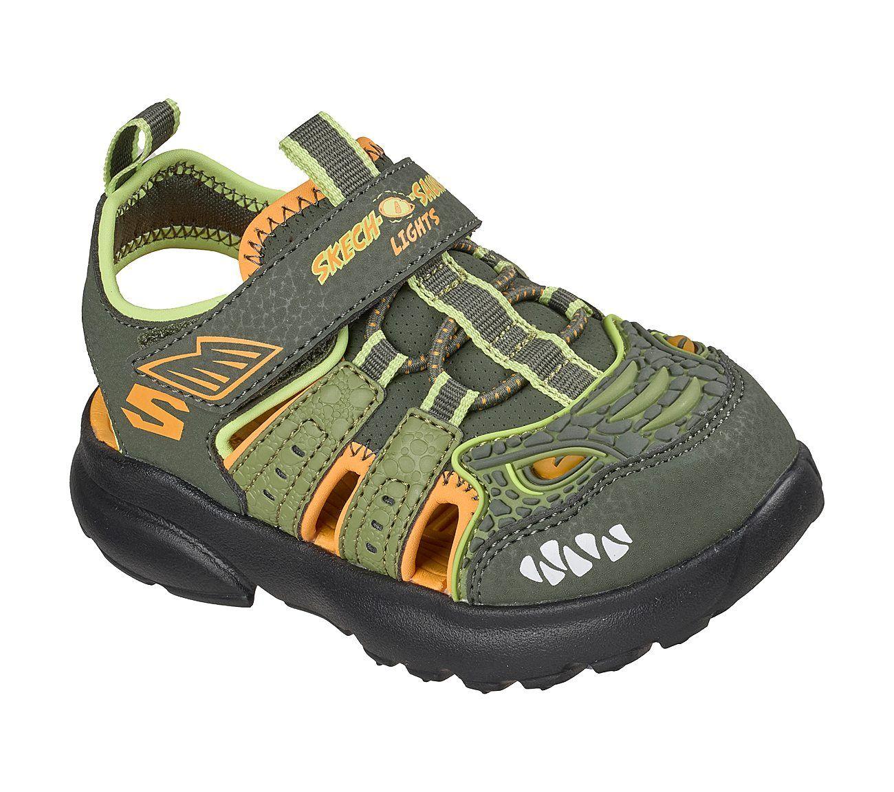 Sandalias Skechers Niño - Razor Splash Raptor Quest Verde-4