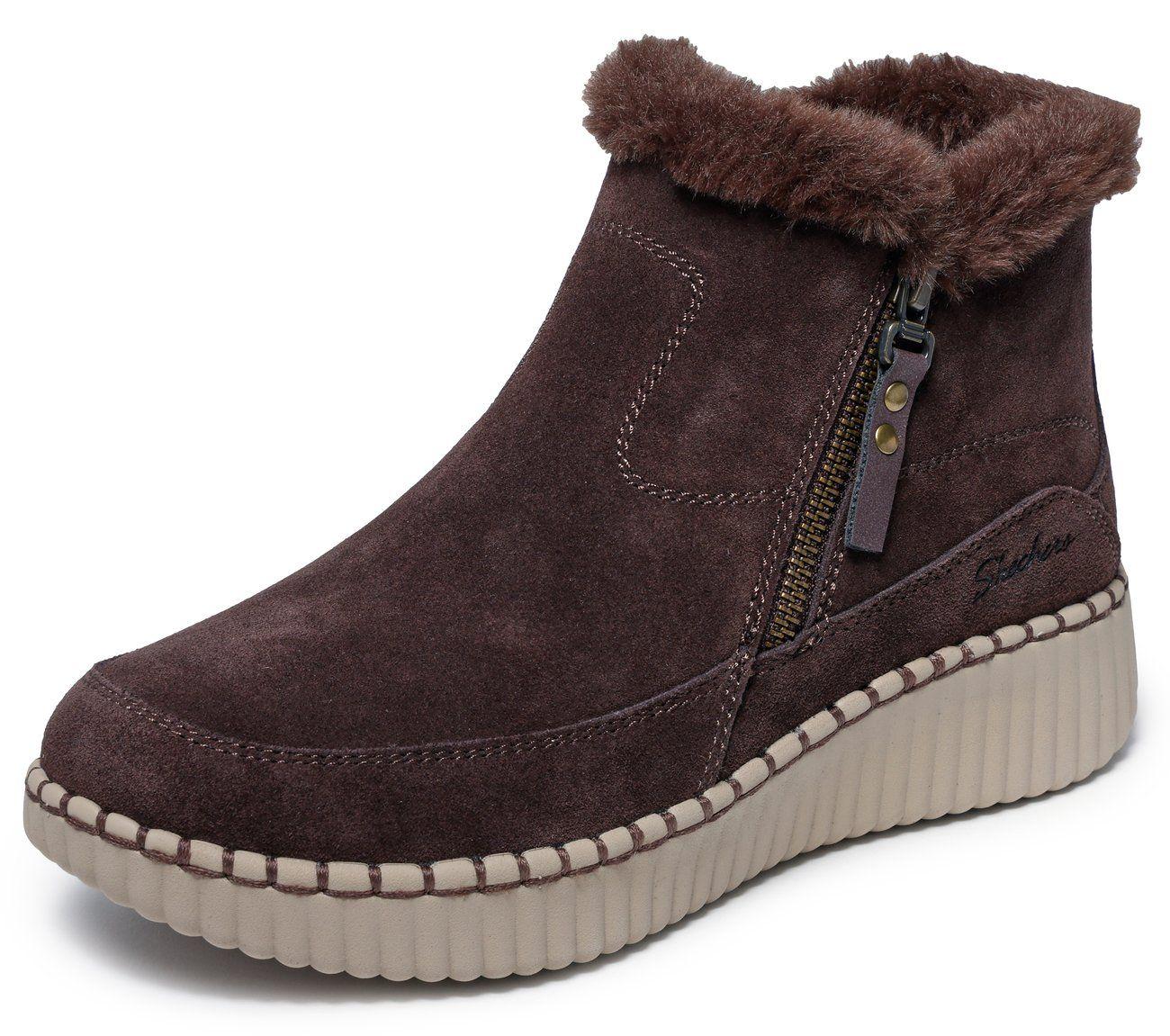 Botines Mujer Wilshire Blvd Fresh Zip Café oscuro Skechers-4