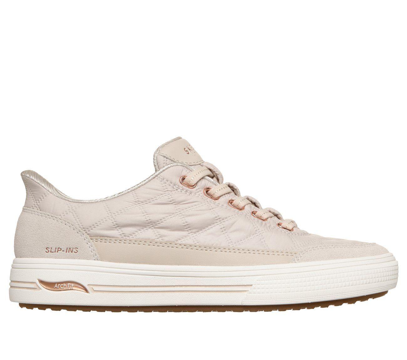 Zapatillas Mujer Slip-ins AF Arcade Cuddle S Beige Skechers-0