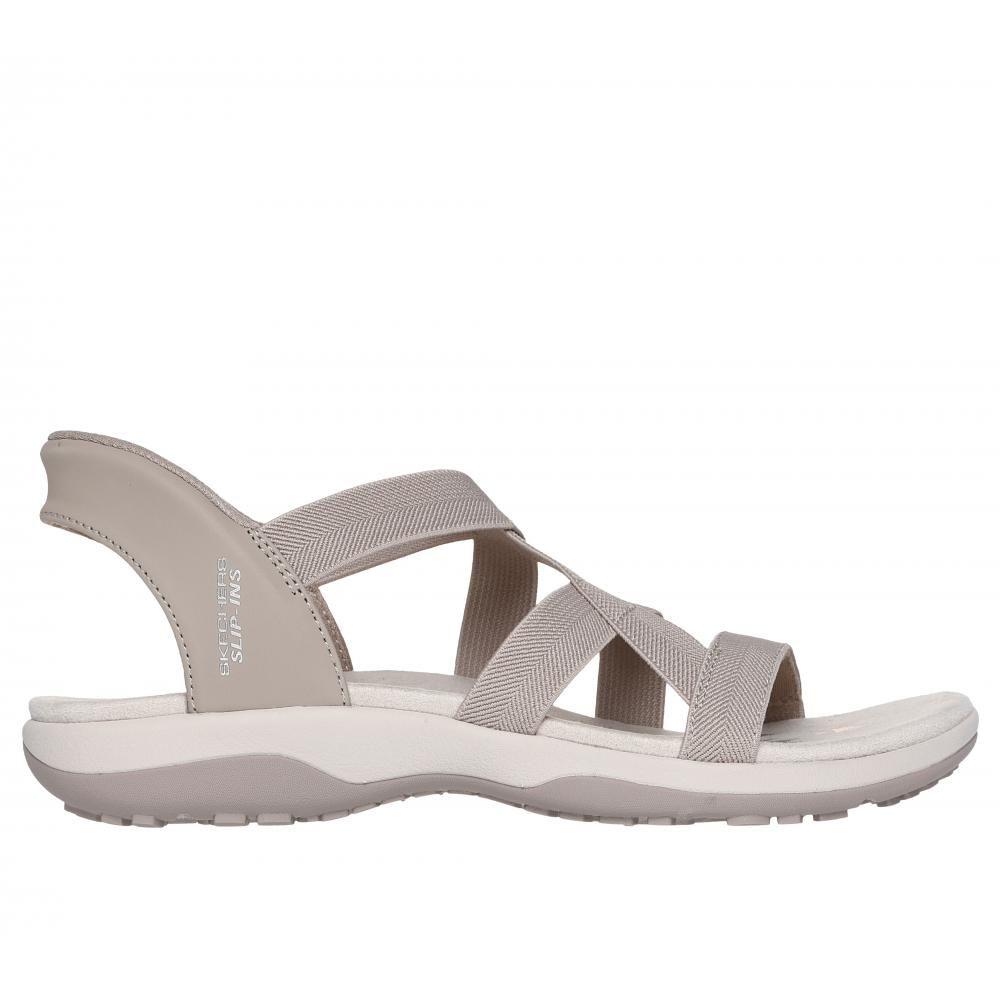Sandalia Mujer Skechers Slip-ins: Reggae Slim Beige-0