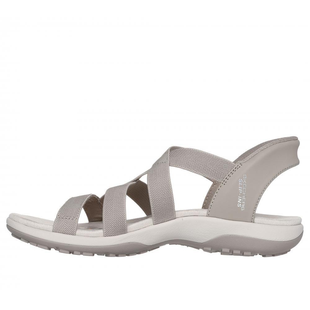 Sandalia Mujer Skechers Slip-ins: Reggae Slim Beige-3