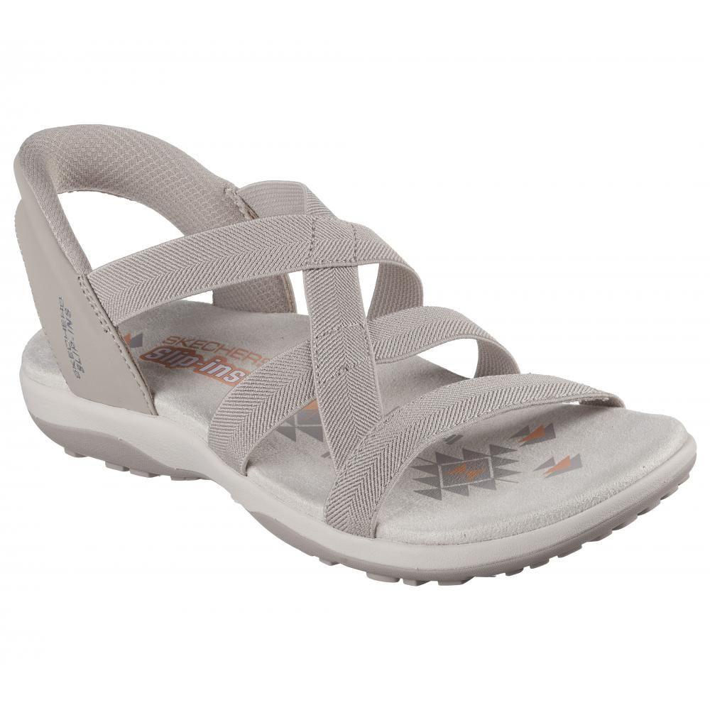 Sandalia Mujer Skechers Slip-ins: Reggae Slim Beige-4