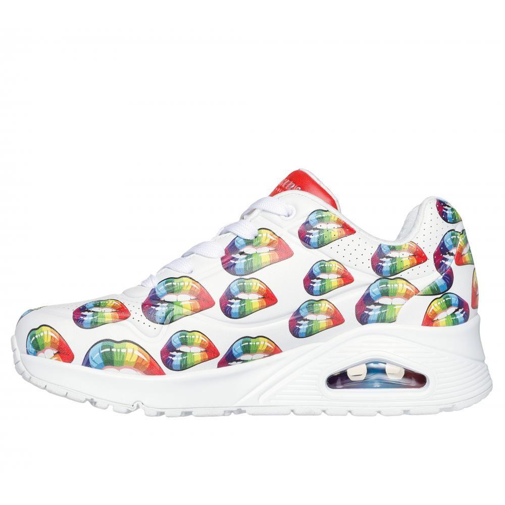 Zapatilla Mujer Uno Prism Kisses Blanco Skechers-3