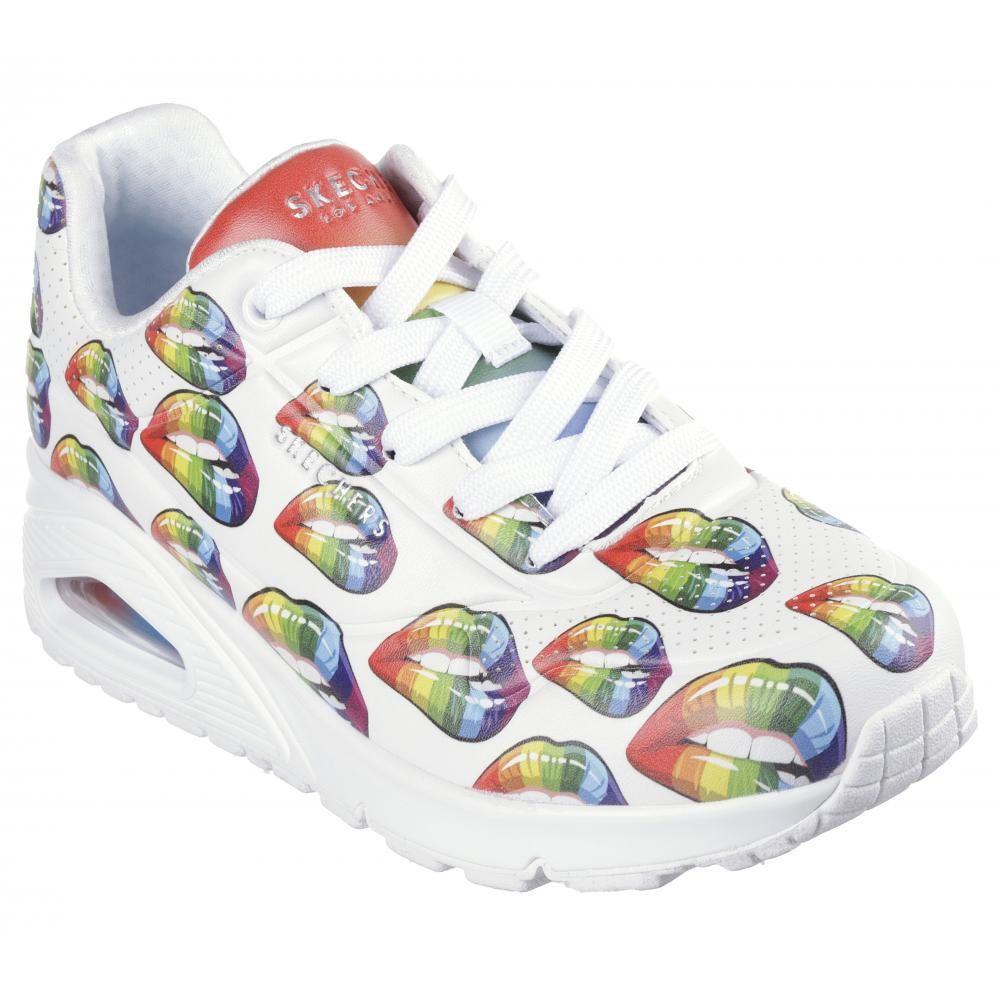 Zapatilla Mujer Uno Prism Kisses Blanco Skechers-4