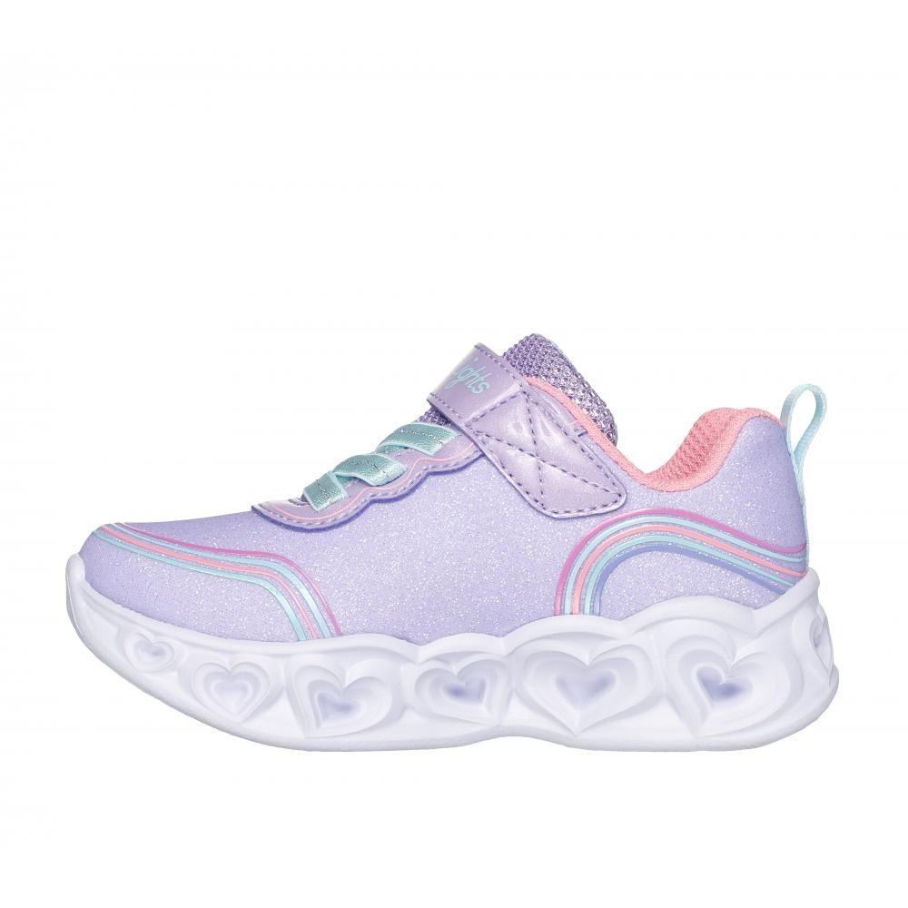 Zapatilla Niña Heart Lights Morado Skechers-2