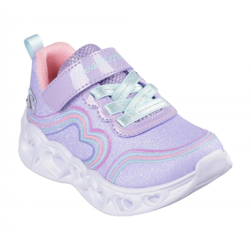 Zapatilla Niña Heart Lights Morado Skechers-3