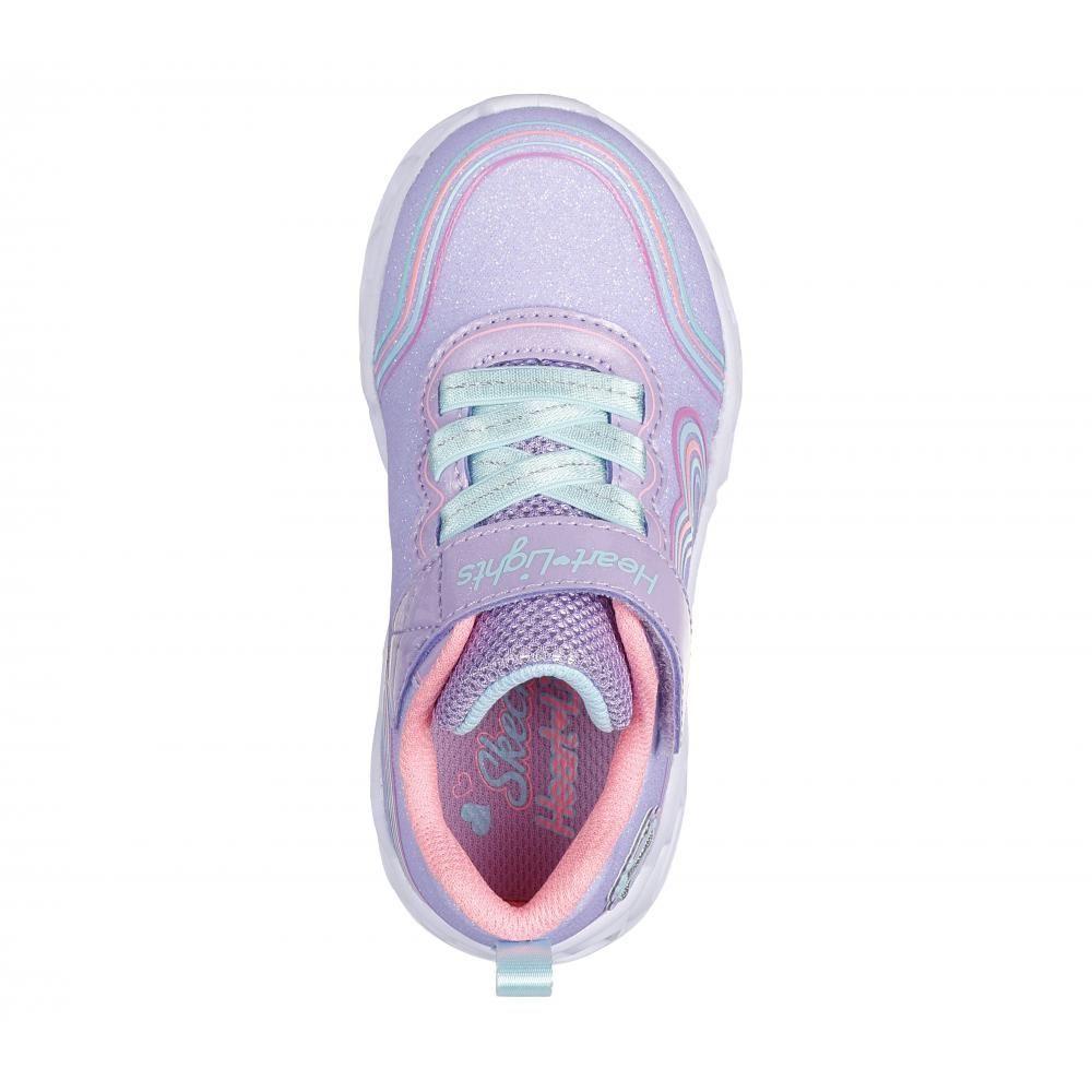 Zapatilla Niña Heart Lights Morado Skechers-0