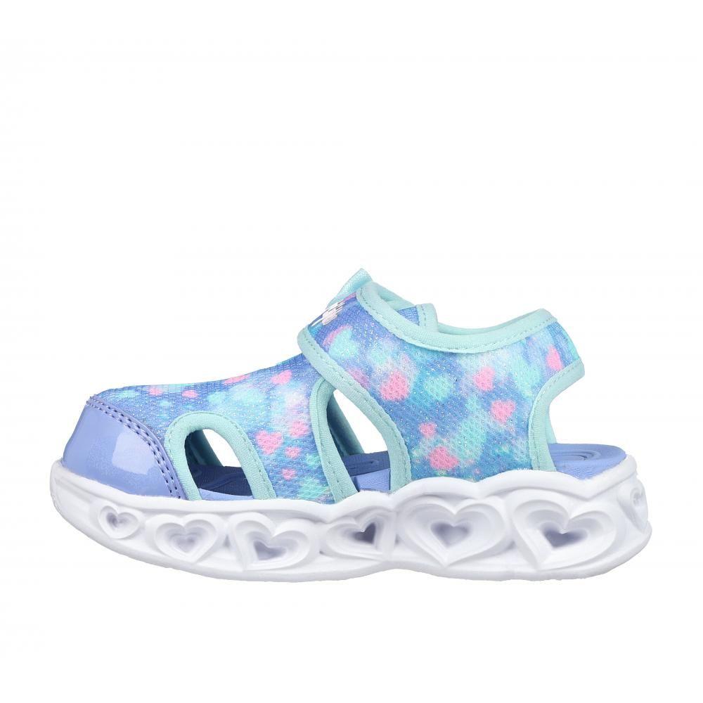 Sandalia Niña Heart Lights Azul AQ Skechers-3
