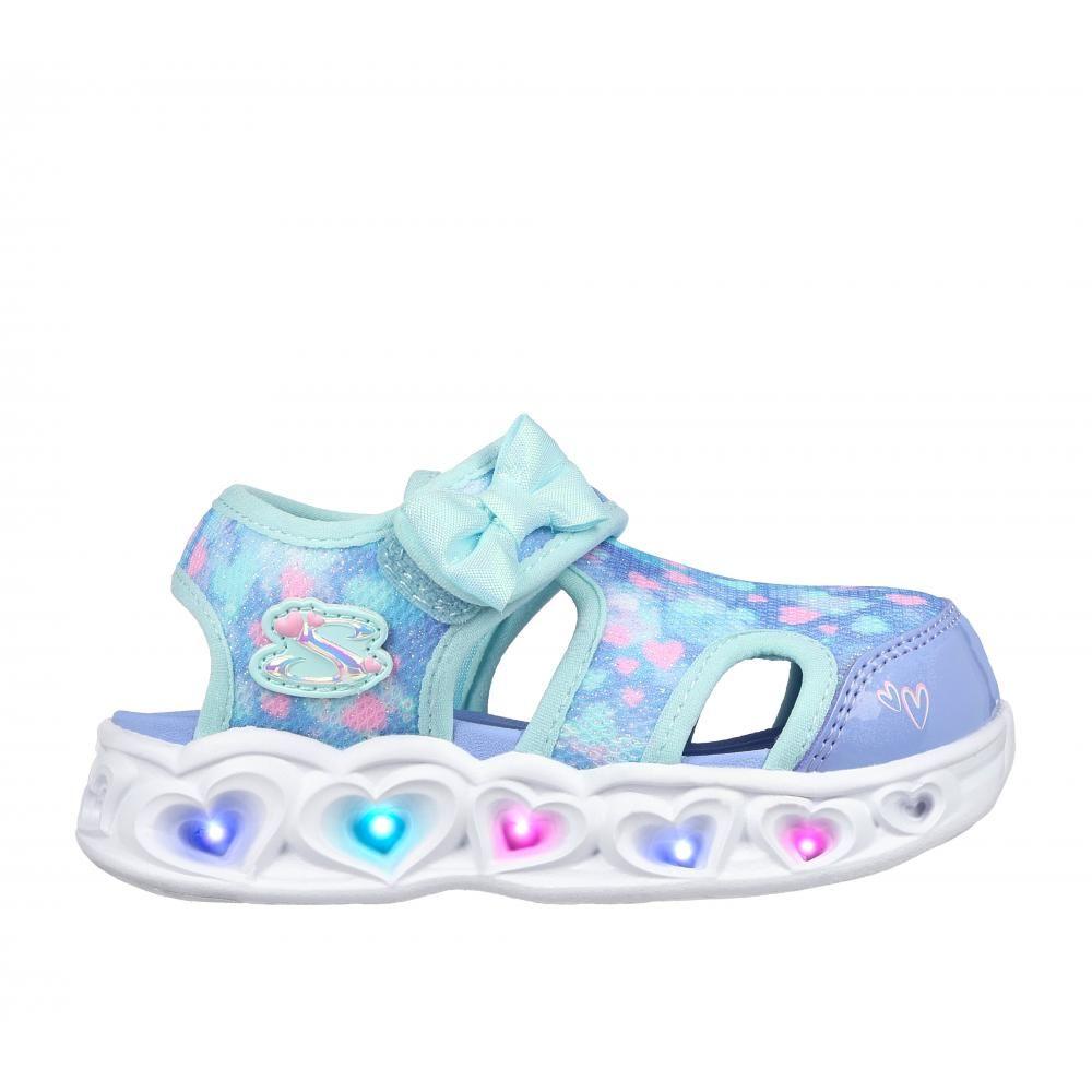 Sandalia Niña Heart Lights Azul AQ Skechers-5