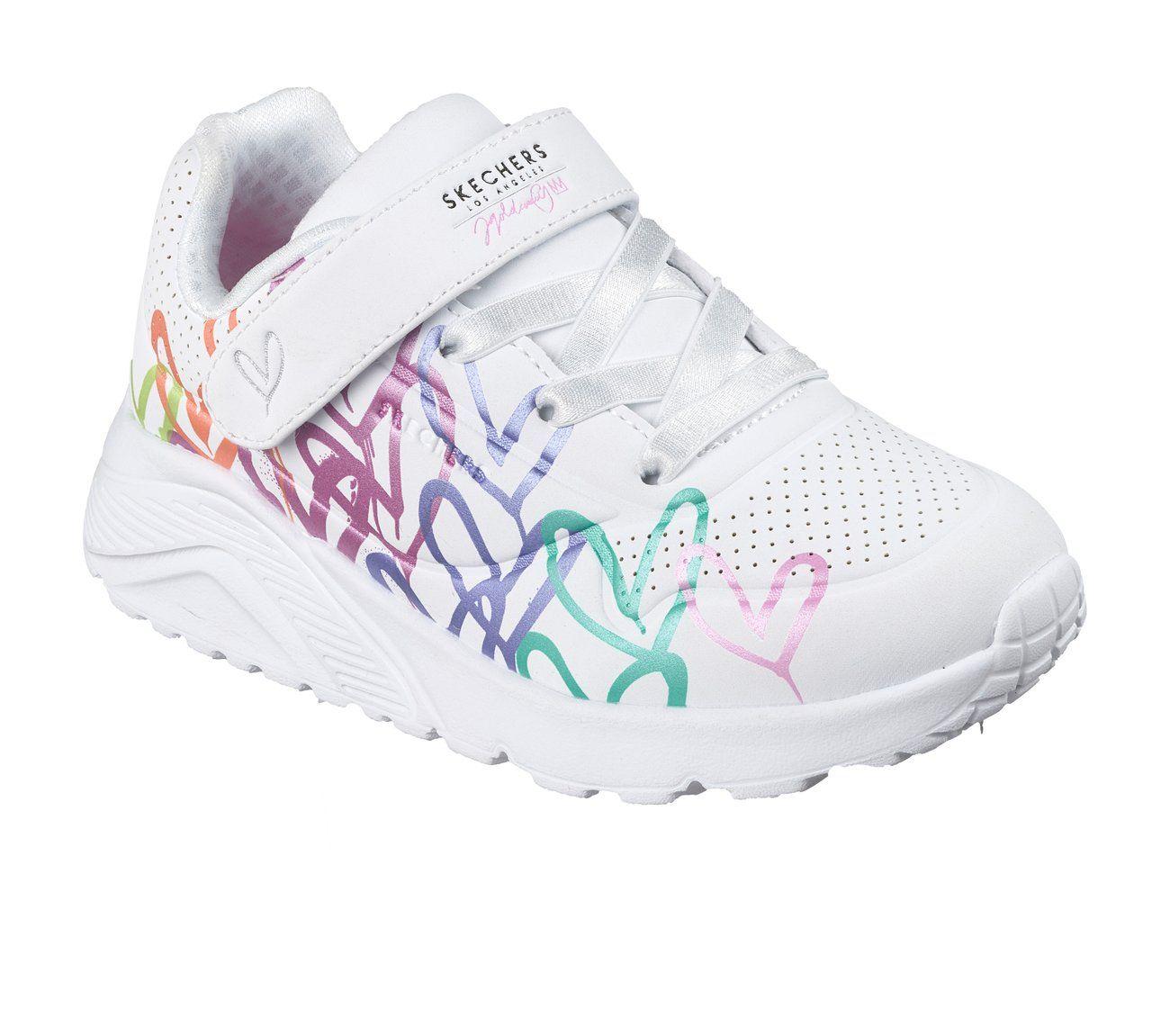 Zapatillas Niña Uno Lite L-Metallic-Shine Blanco Skechers-3