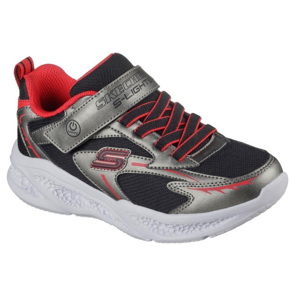 Zapatillas Niño Skx MeteorLights Glow-Strider Gris Skechers-3