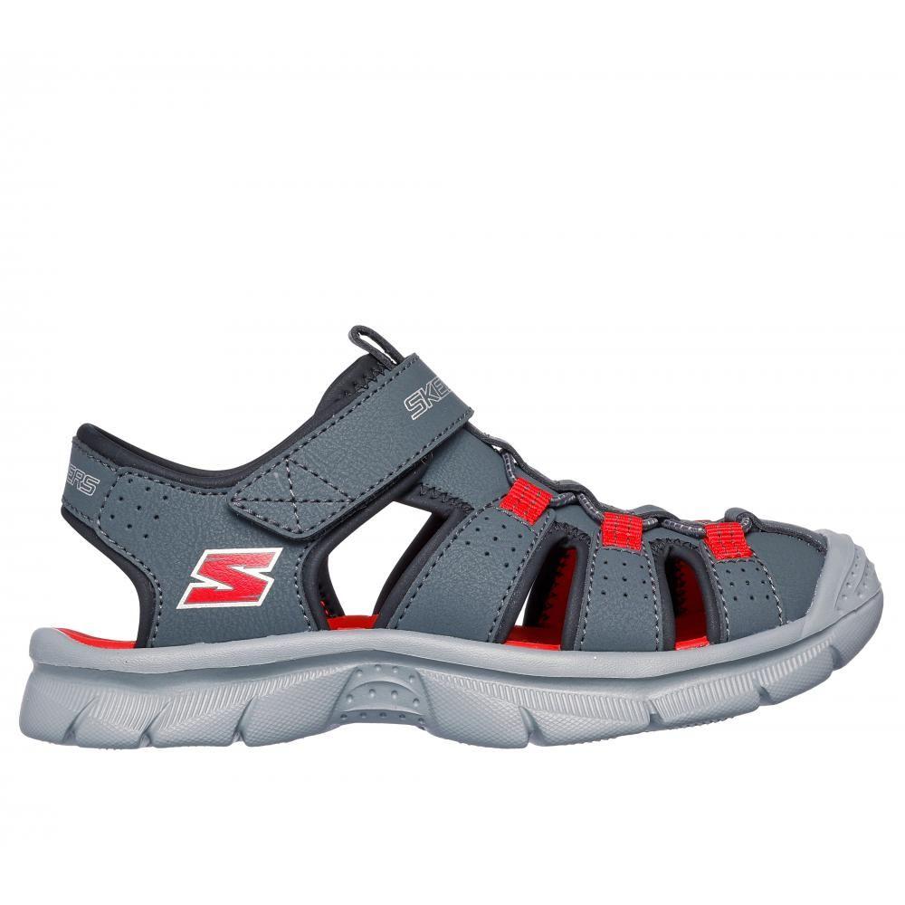 Sandalia Niño Relix Valdex Gris Skechers-0