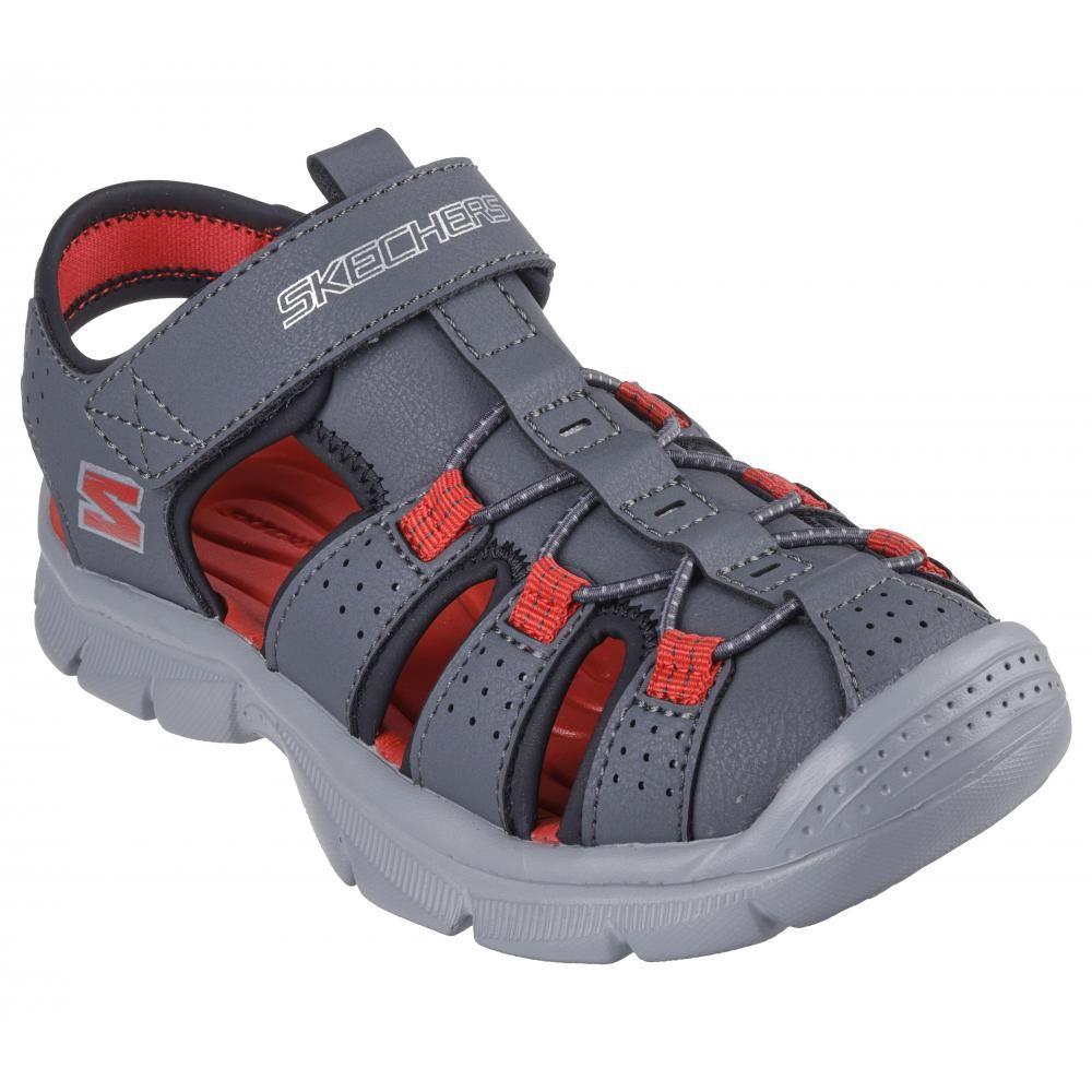 Sandalia Niño Relix Valdex Gris Skechers-4