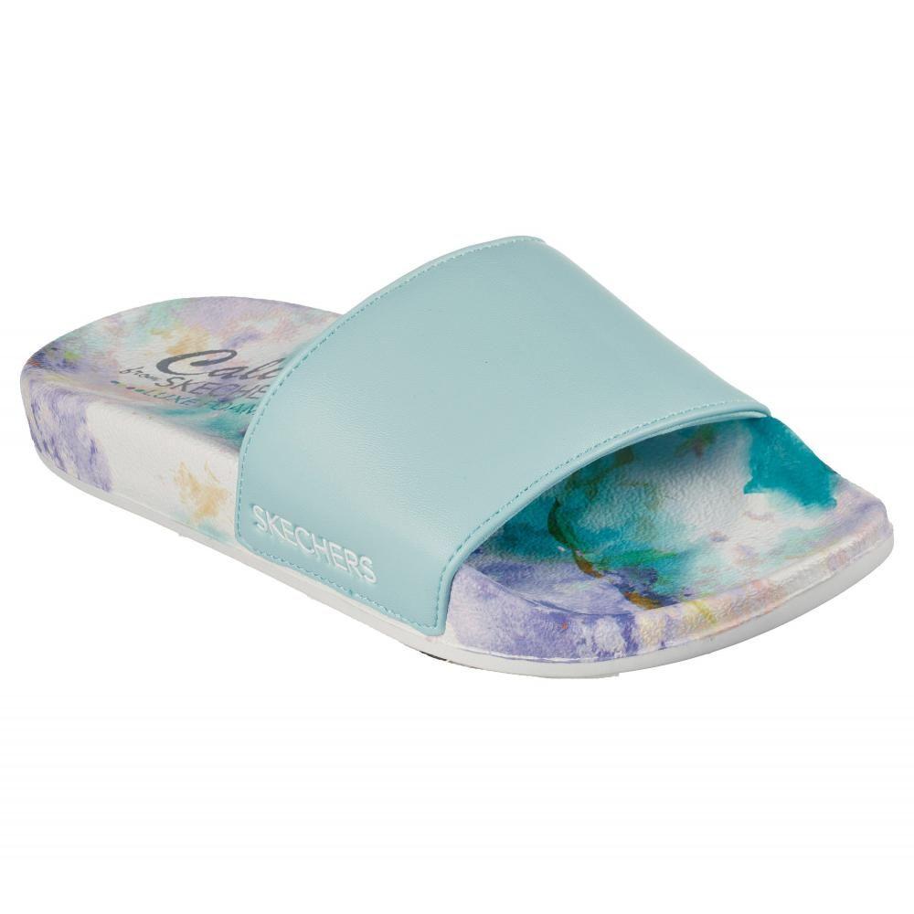 Sandalia Mujer Pop Ups True Colors Celeste Skechers-0