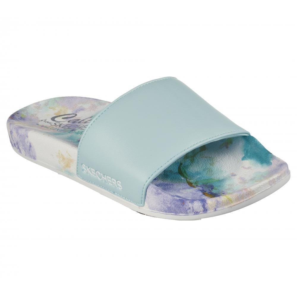 Sandalia Mujer Pop Ups True Colors Celeste Skechers-5