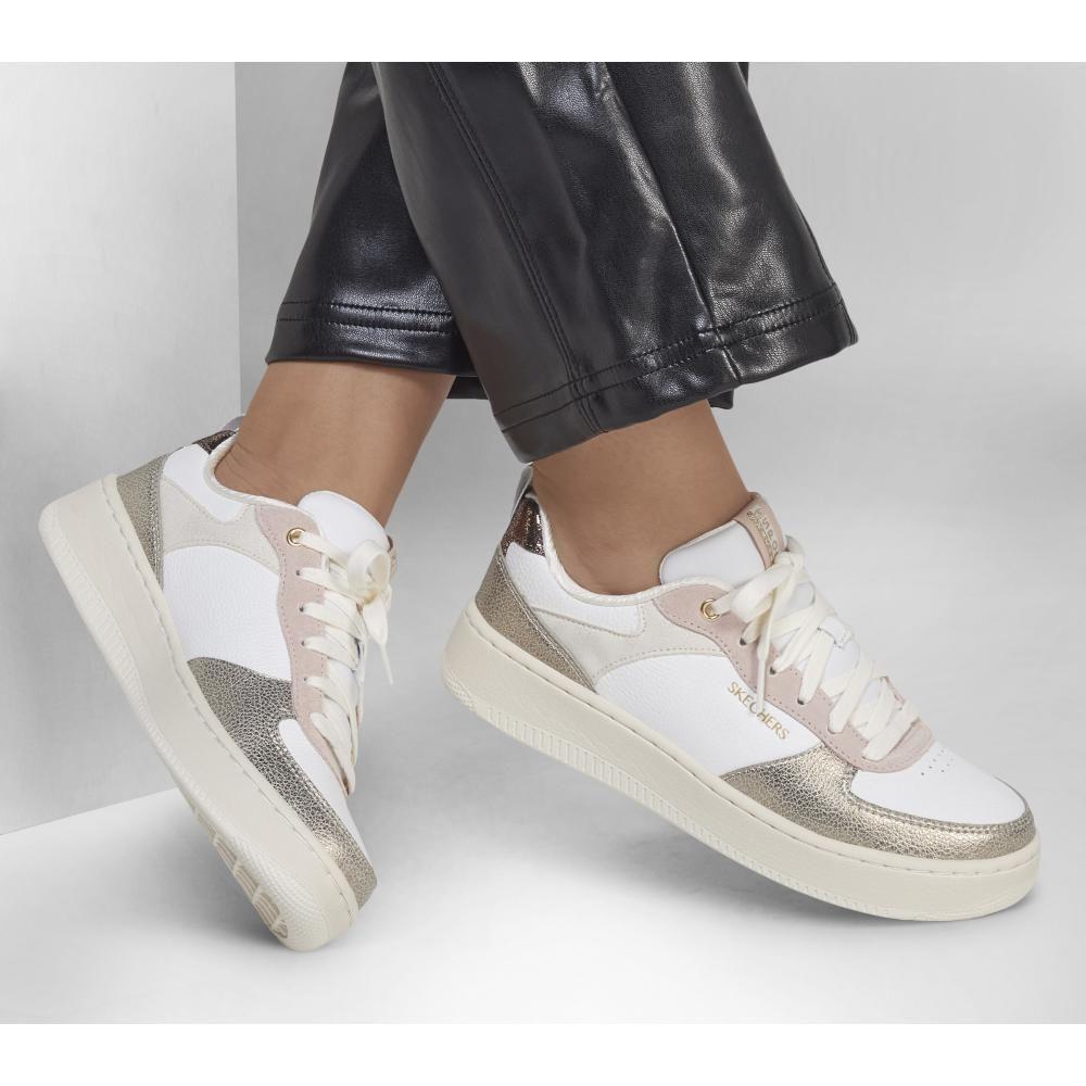 Zapatilla Mujer Sport Court 92 Sheer Shine Blanco Skechers-1
