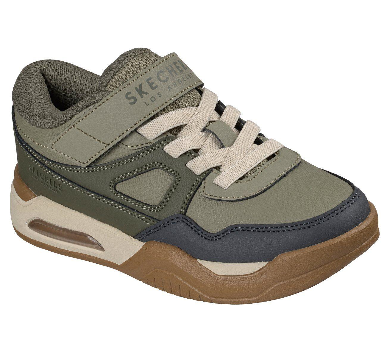 Zapatillas Niño Court Tech Verde Oliva Skechers-3