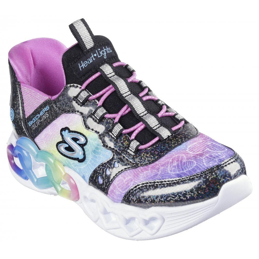 Zapatilla Niña Skechers Slip-ins: Infinite Heart Lights Negro-4