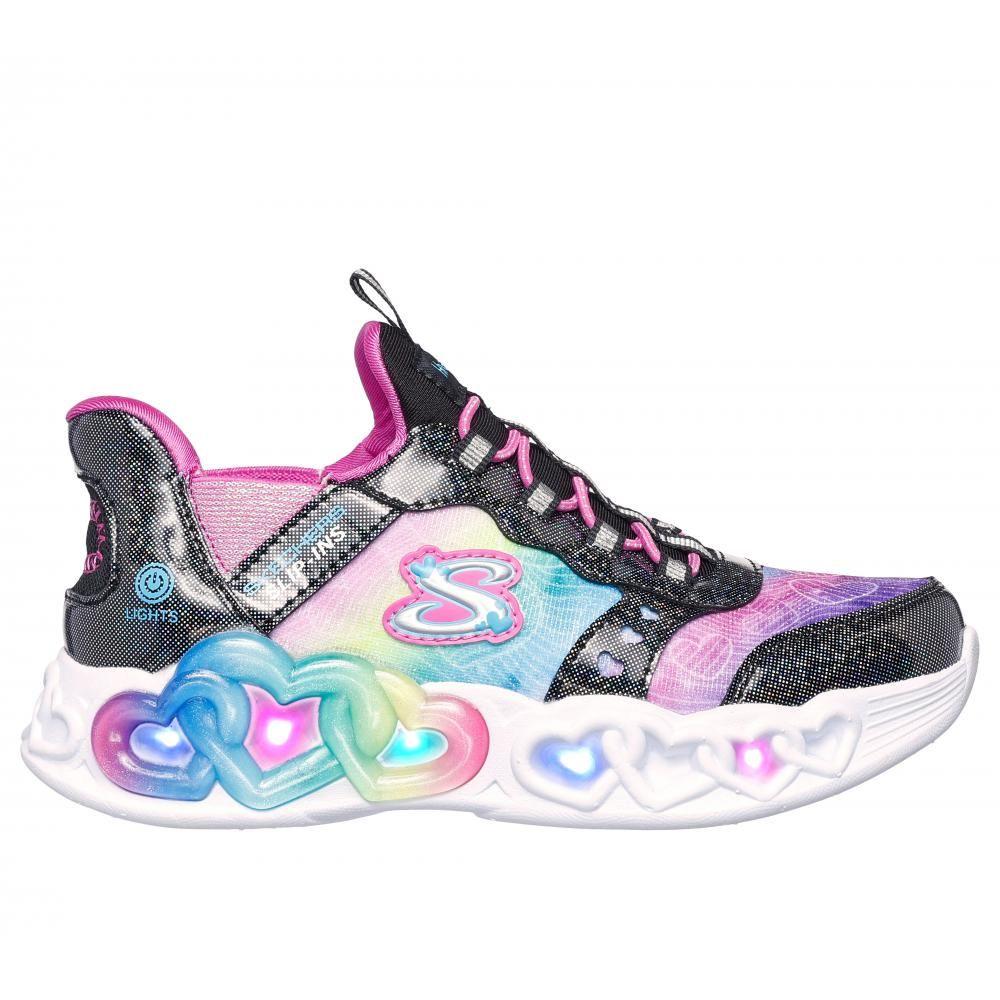 Zapatilla Niña Skechers Slip-ins: Infinite Heart Lights Negro-5