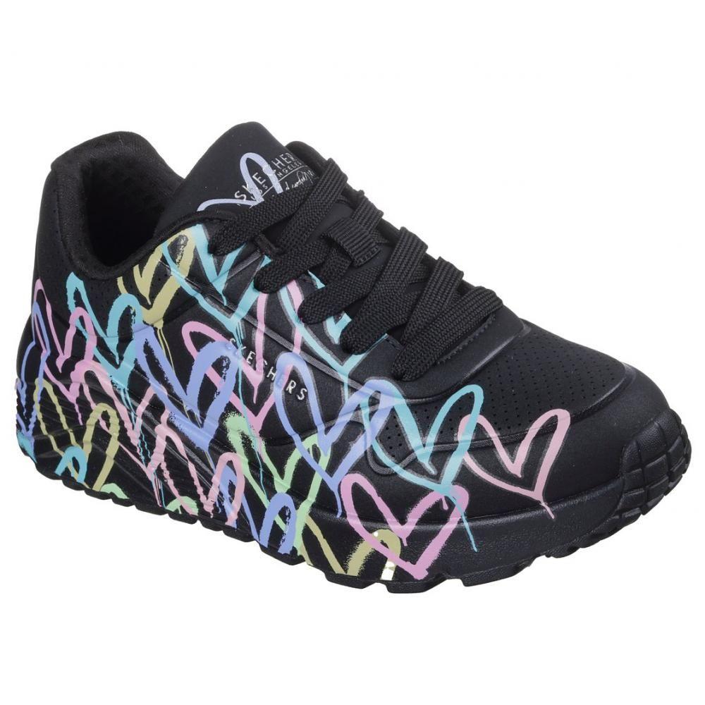 Zapatillas Niña Uno Lite Spread The Love Púrpura Skechers-3