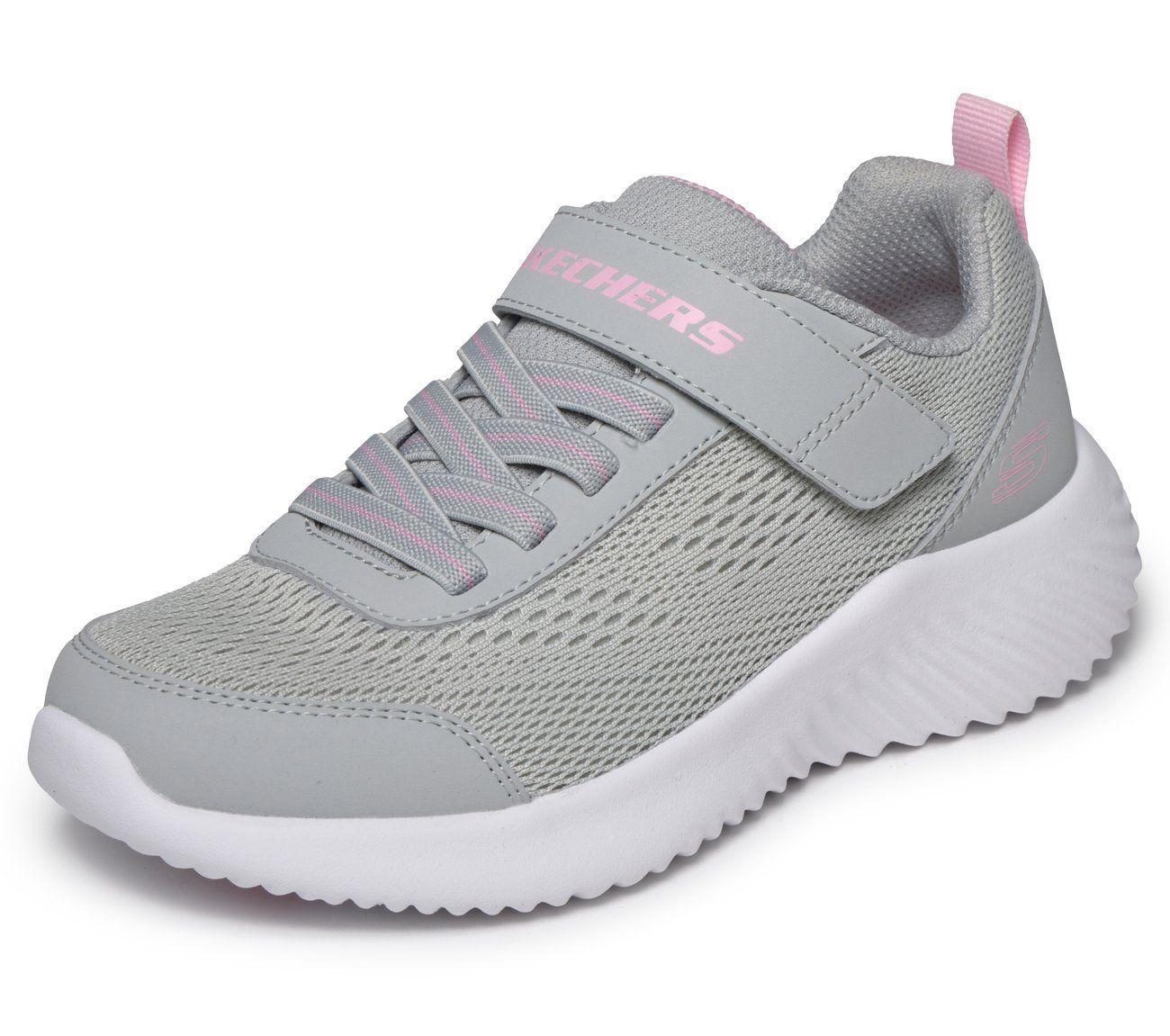 Zapatillas Niña Bounder Celeste Gris Skechers-4